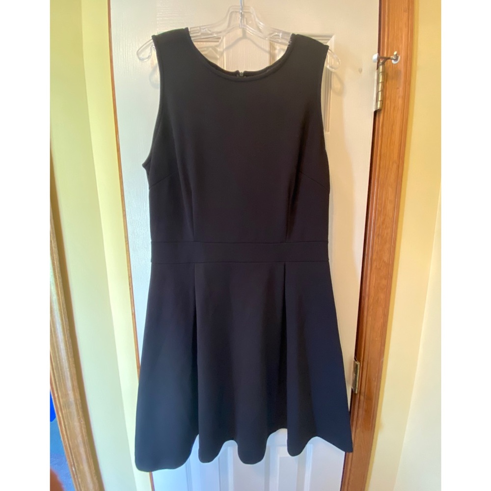 Attention black dress with zipper in back